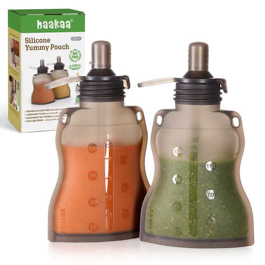 Haakaa Yummy Pouch Bolsa reutilizable para alimentos para bebés