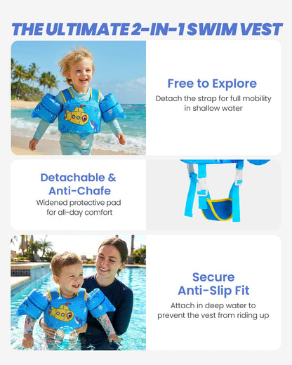 Chaleco de natación para niños, 20-50 libras