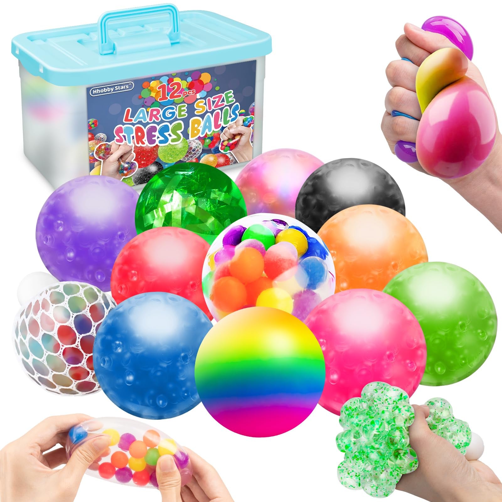 Hhobby toys paquetes de 12 bolas grandes antiestrés