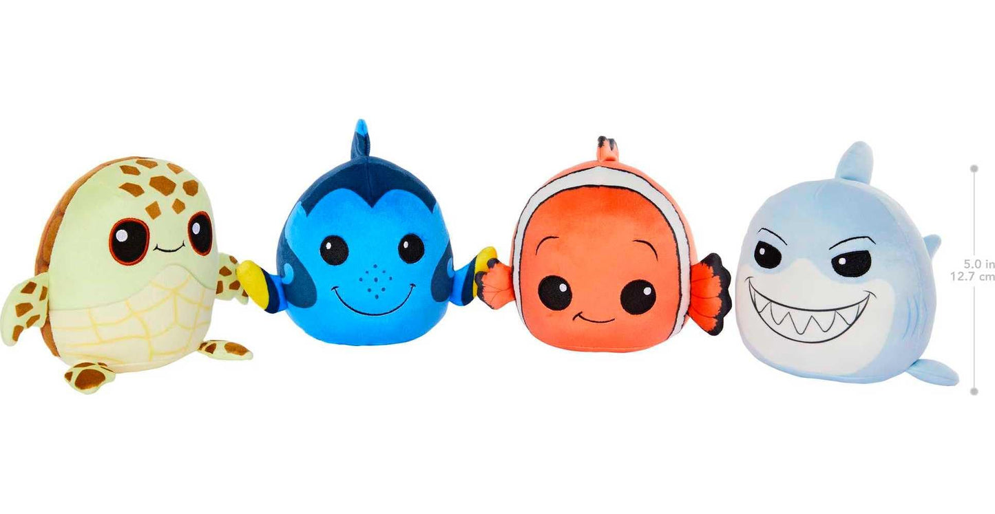 Mattel Disney - Juego de 4 figuras de felpa