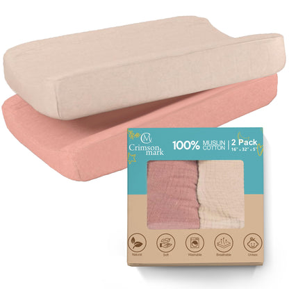 Funda para cambiador de pañales 100% de muselina ultra suave