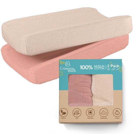 Funda para cambiador de pañales 100% de muselina ultra suave