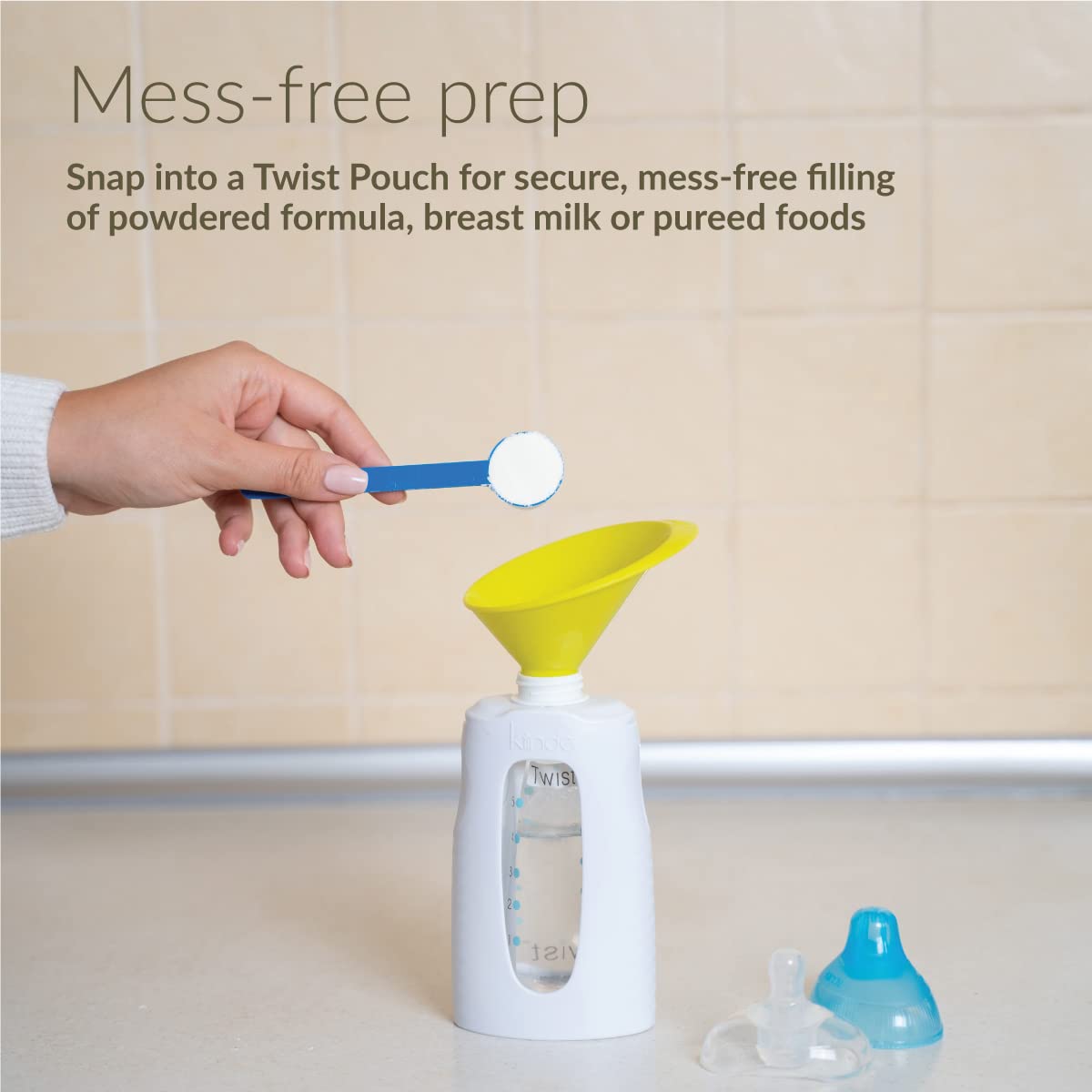 Kiinde Juego de embudo de 2 piezas para leche materna