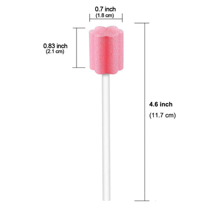 Hisopos desechables sin tratar para el cuidado bucal, 50 Uds