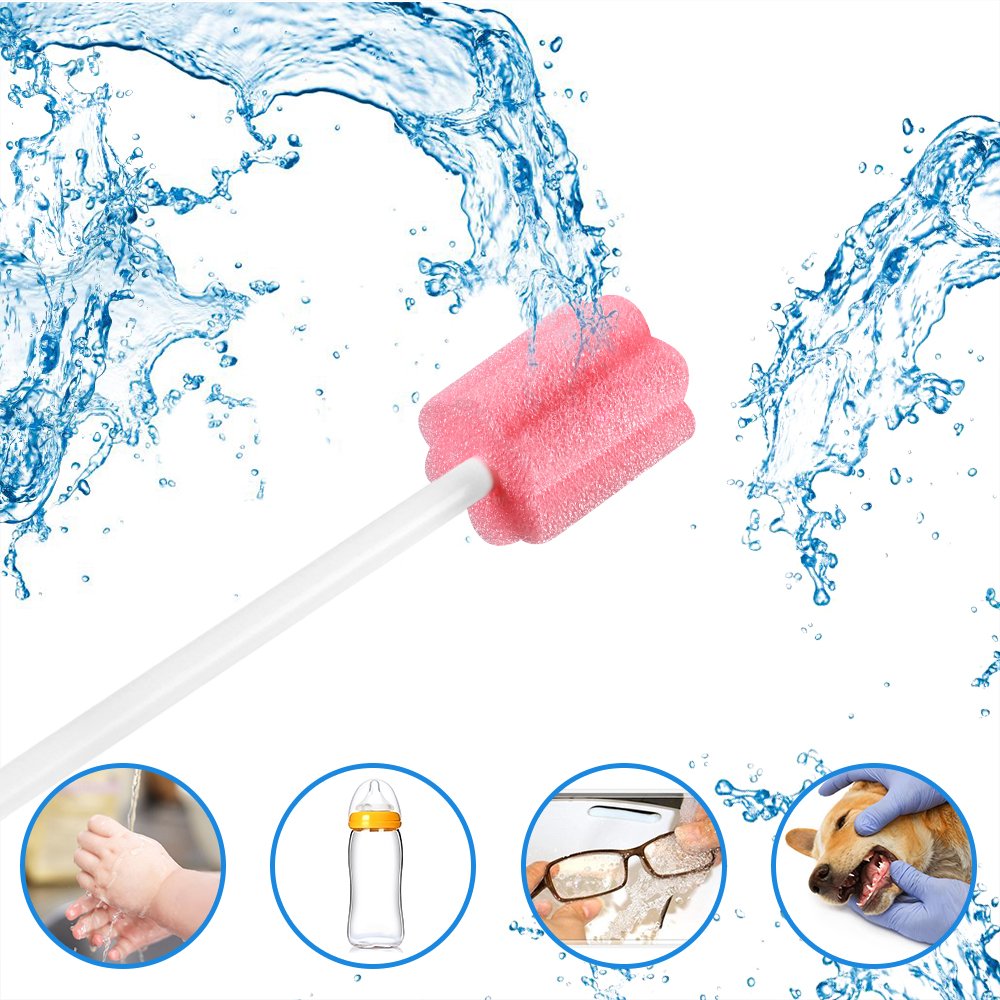 Hisopos desechables sin tratar para el cuidado bucal, 50 Uds