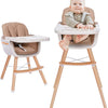 Silla alta de madera convertible 3 en 1