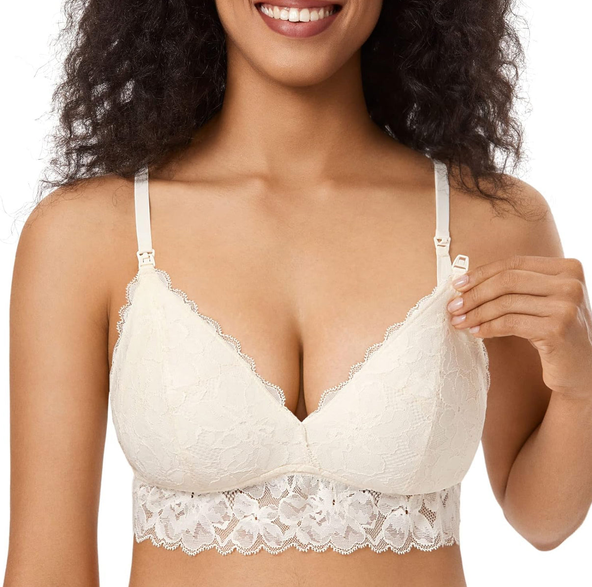 MOMANDA Bralette de encaje para mujer, XL plus