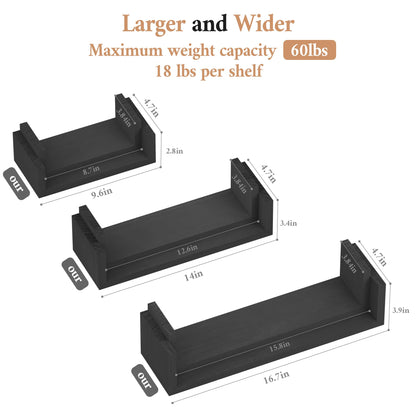SRIWATANA Estantes flotantes montados en la pared