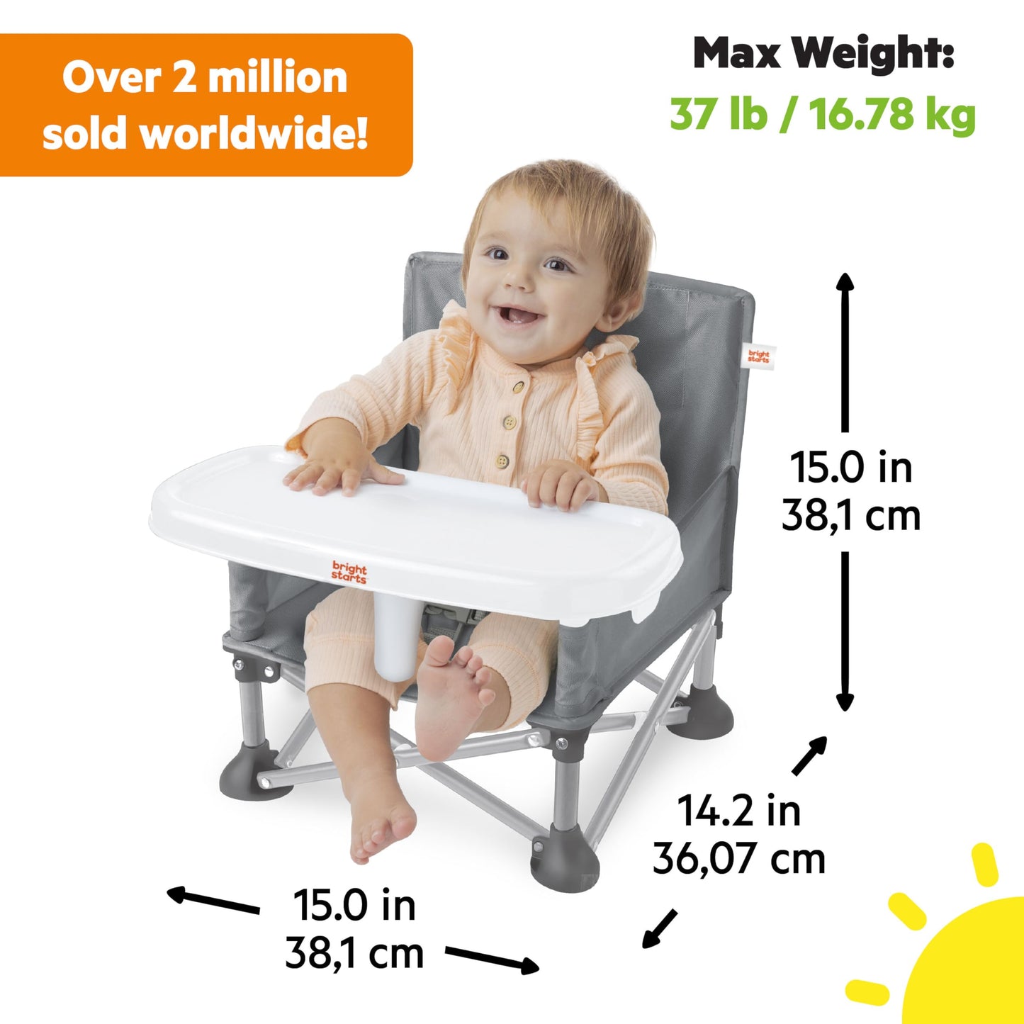 Bright Starts Pop 'N Sit Asiento elevado portátil