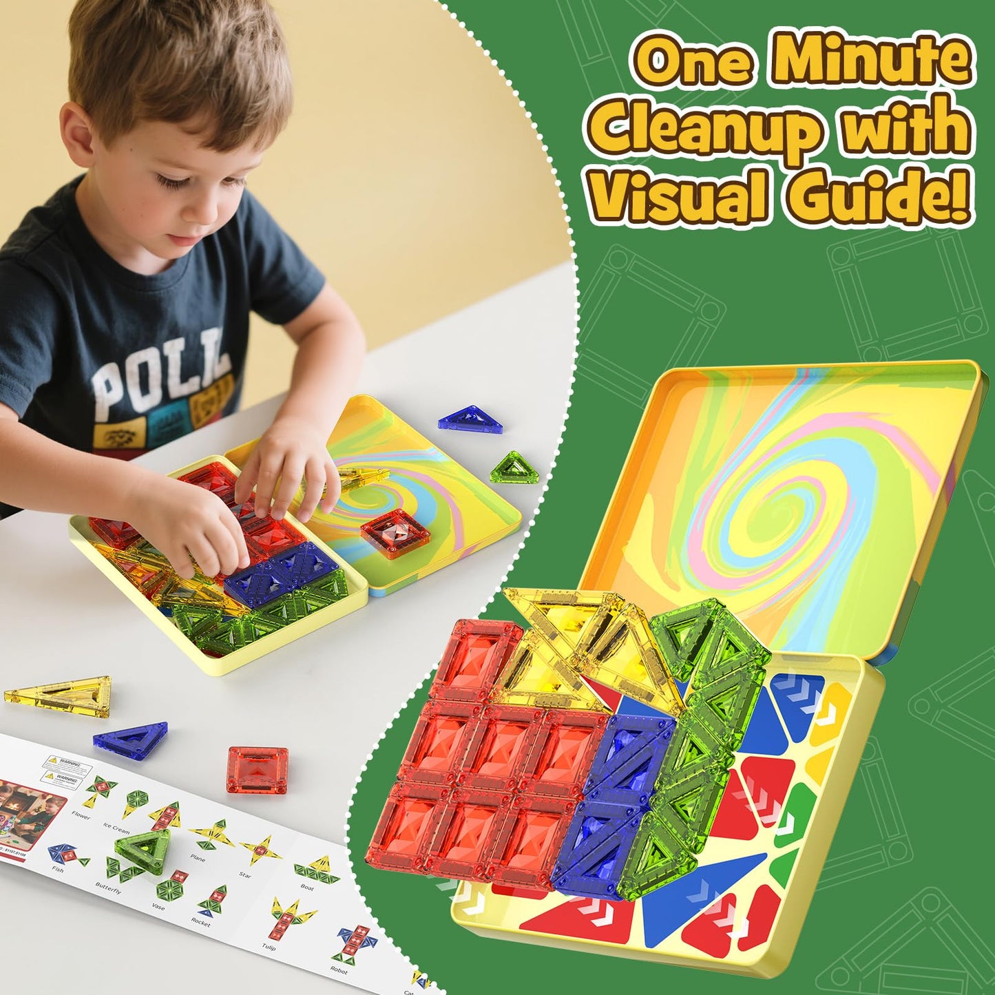 Mini Fichas Magnéticas para Niños de 4-8 Años, 40 Piezas