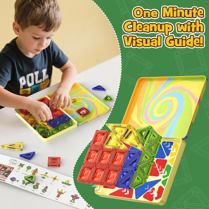 Mini Fichas Magnéticas para Niños de 4-8 Años, 40 Piezas