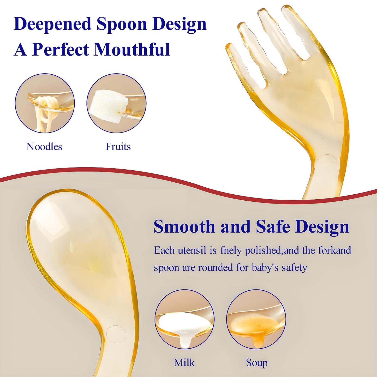 Juego de 2 utensilios para niños pequeños