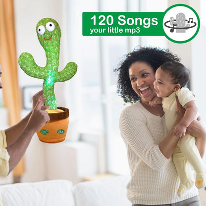 Pbooo Juguete de cactus bailarín que imita, habla y repite cantar, 120 canciones para bebé