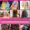 Tiza para el cabello para niñas y niños, 14 colores temporales