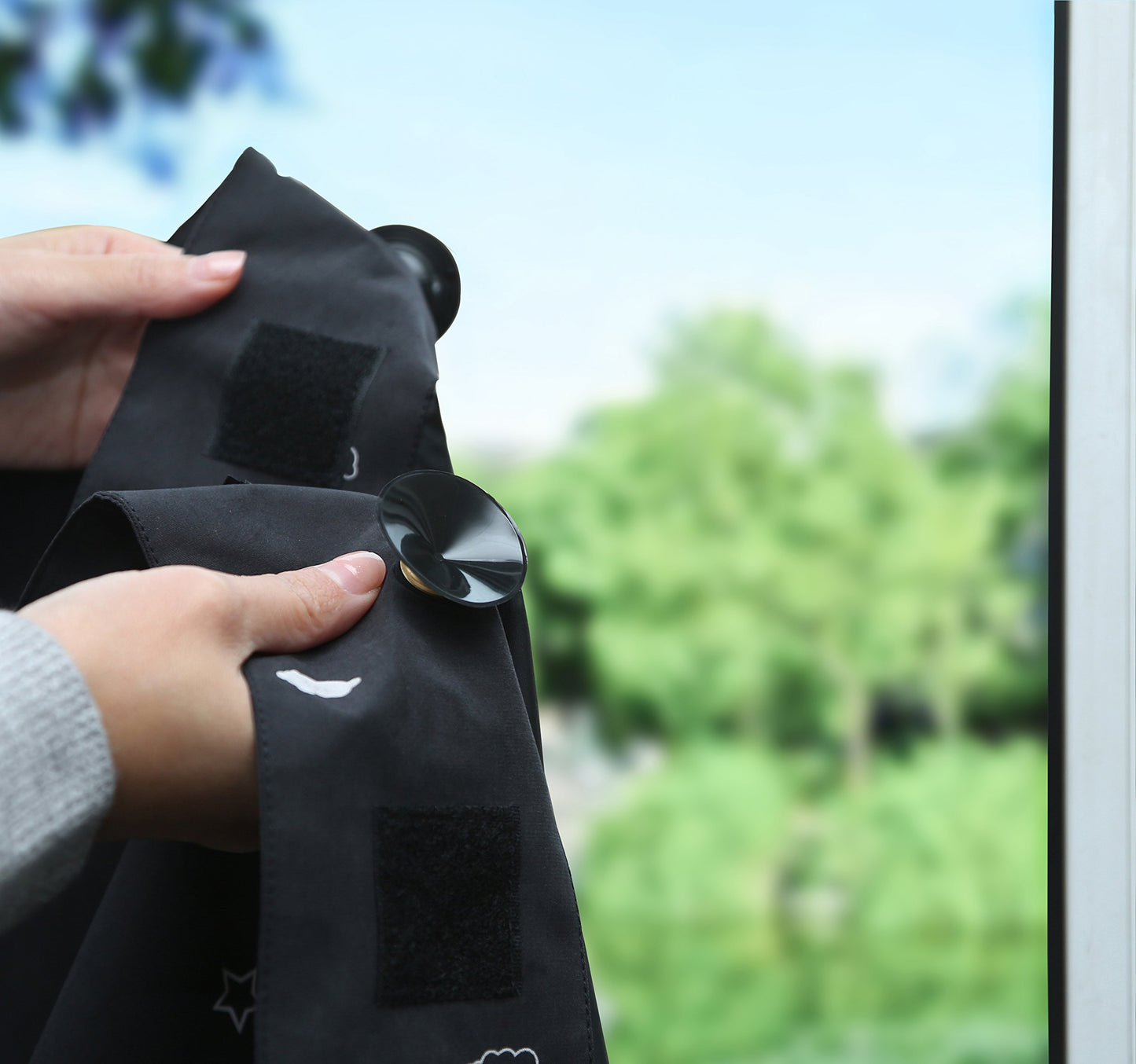 Cortina opaca portátil con ventosas, 50 pulgadas de ancho x 78 pulgadas de largo