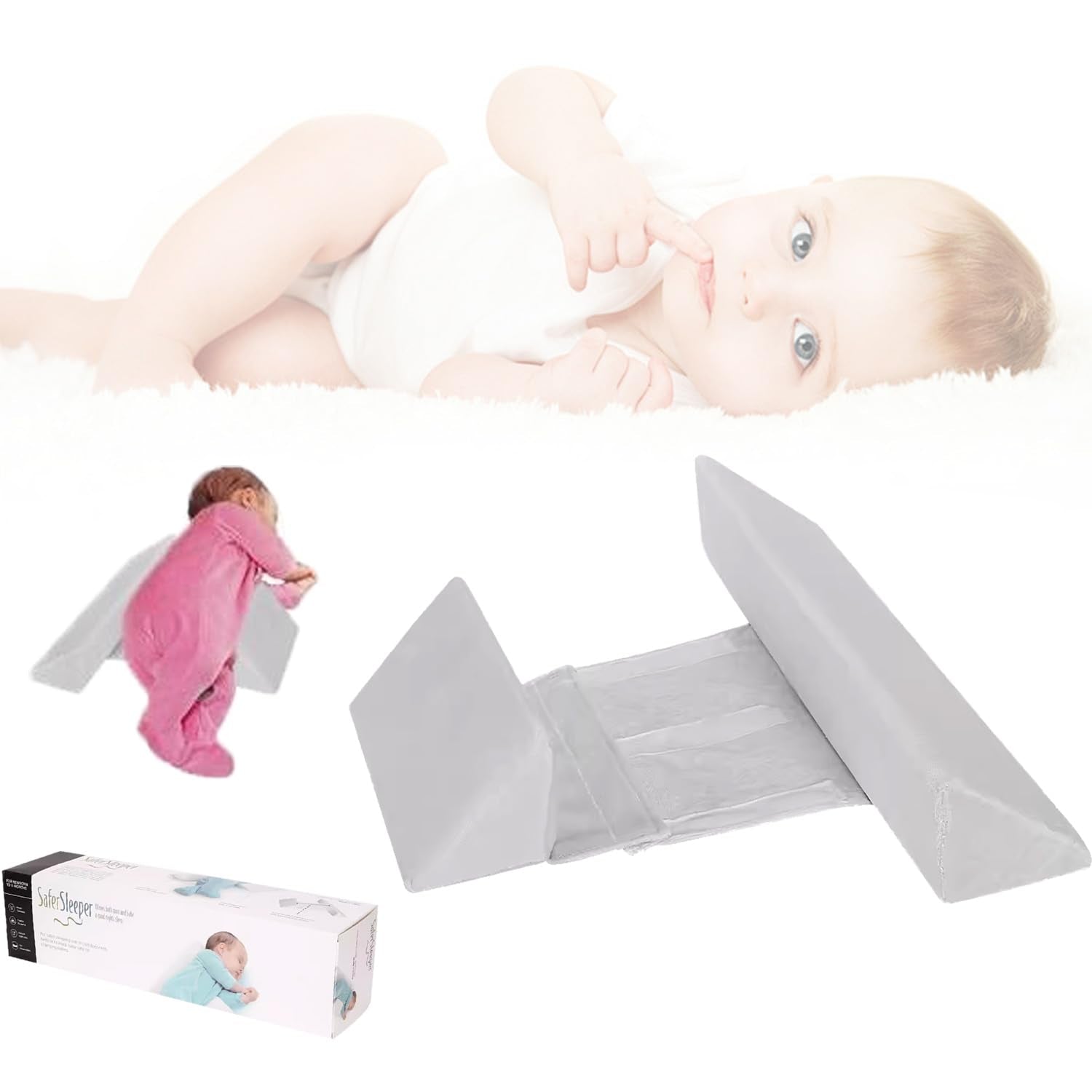 Almohada antivuelco gris