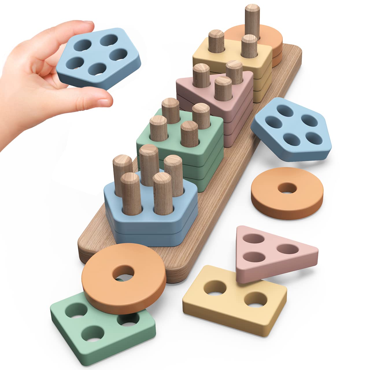 Juguetes Montessori de madera para niños