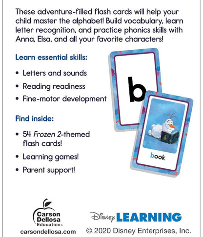 Tarjetas didácticas del alfabeto de Frozen 2 de Disney