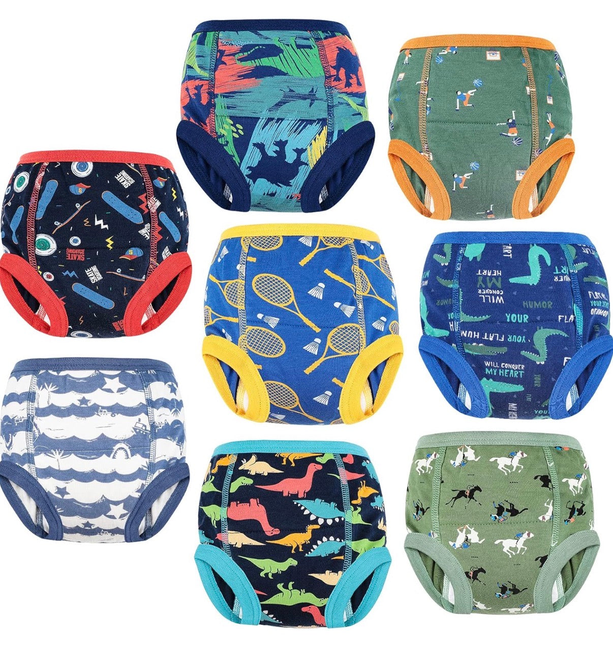 MooMoo Baby Paquete de 8 pares de ropa interior de entrenamiento, 5T