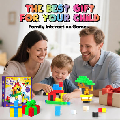 Goody King Bloques de construcción magnéticos grandes con ojos de juguete, 56 piezas