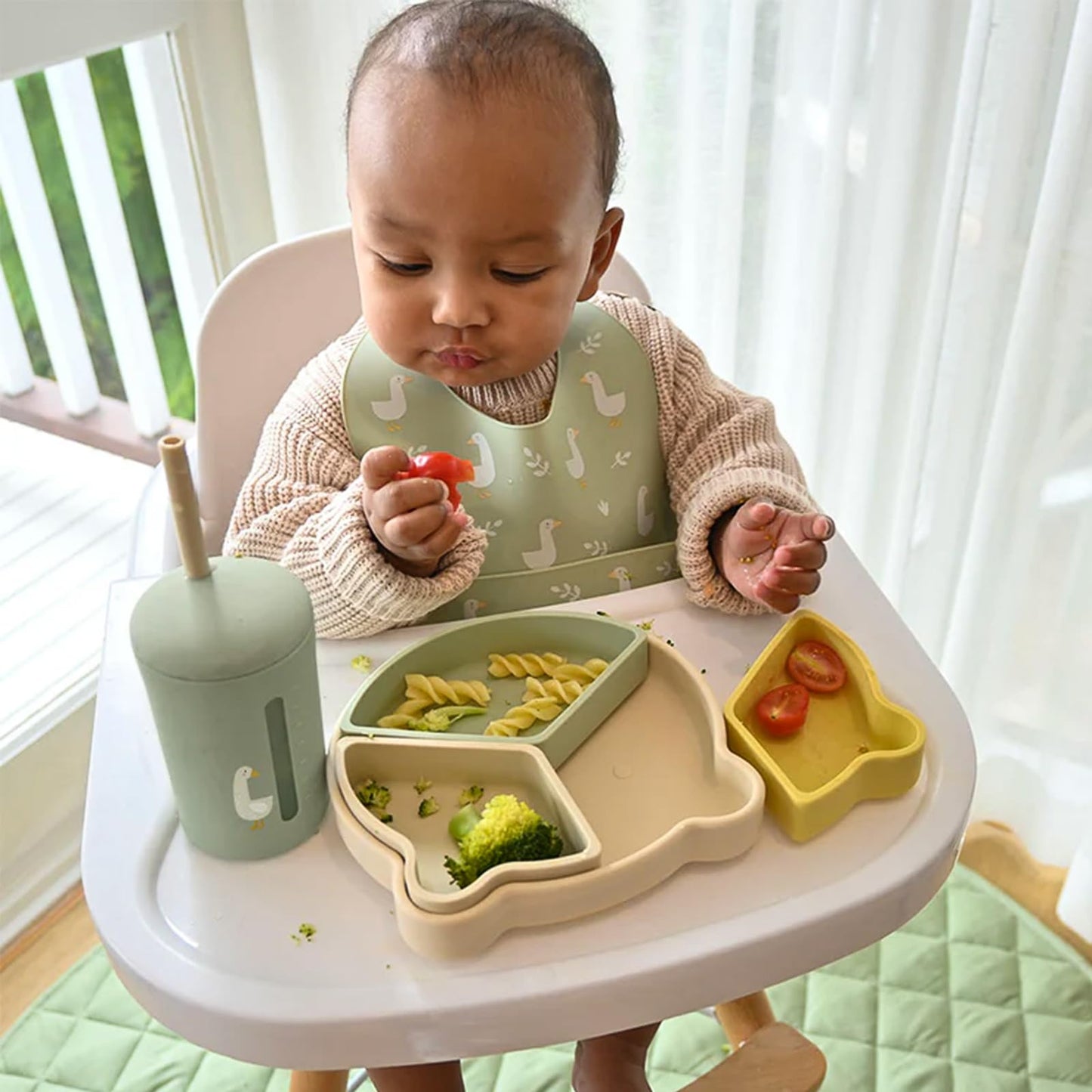 LITTEL RAWR - Vasos de silicona para bebés de 6 meses o más