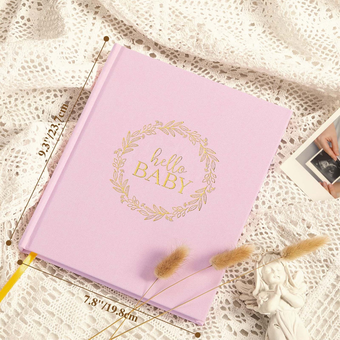 Lanpn Hello Baby Libro de Recuerdos, rosado