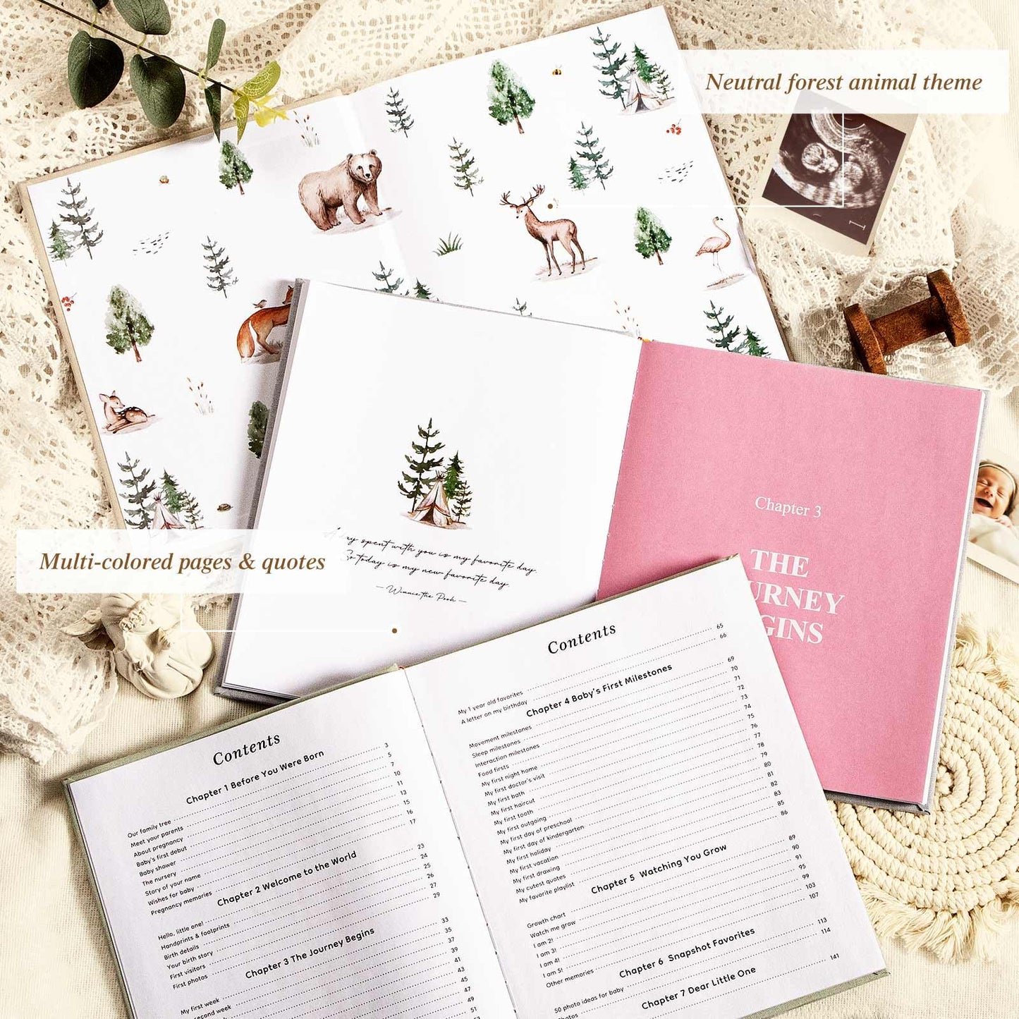 Lanpn Hello Baby Libro de Recuerdos, rosado