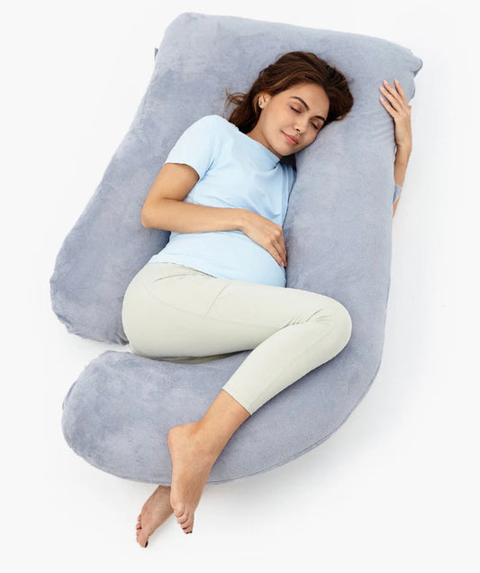 Almohada de maternidad Momcozy en forma de U-Gris