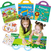 Paquete de 3 libros de calcomanías reutilizables para niños de 2 a 4 años