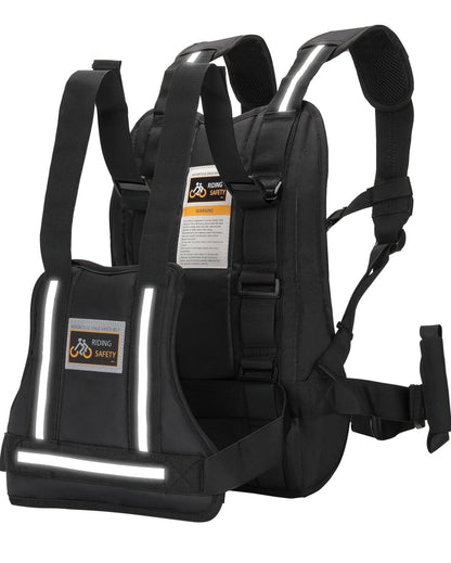 Arnés de seguridad mejorado para motocicleta para niños y adultos