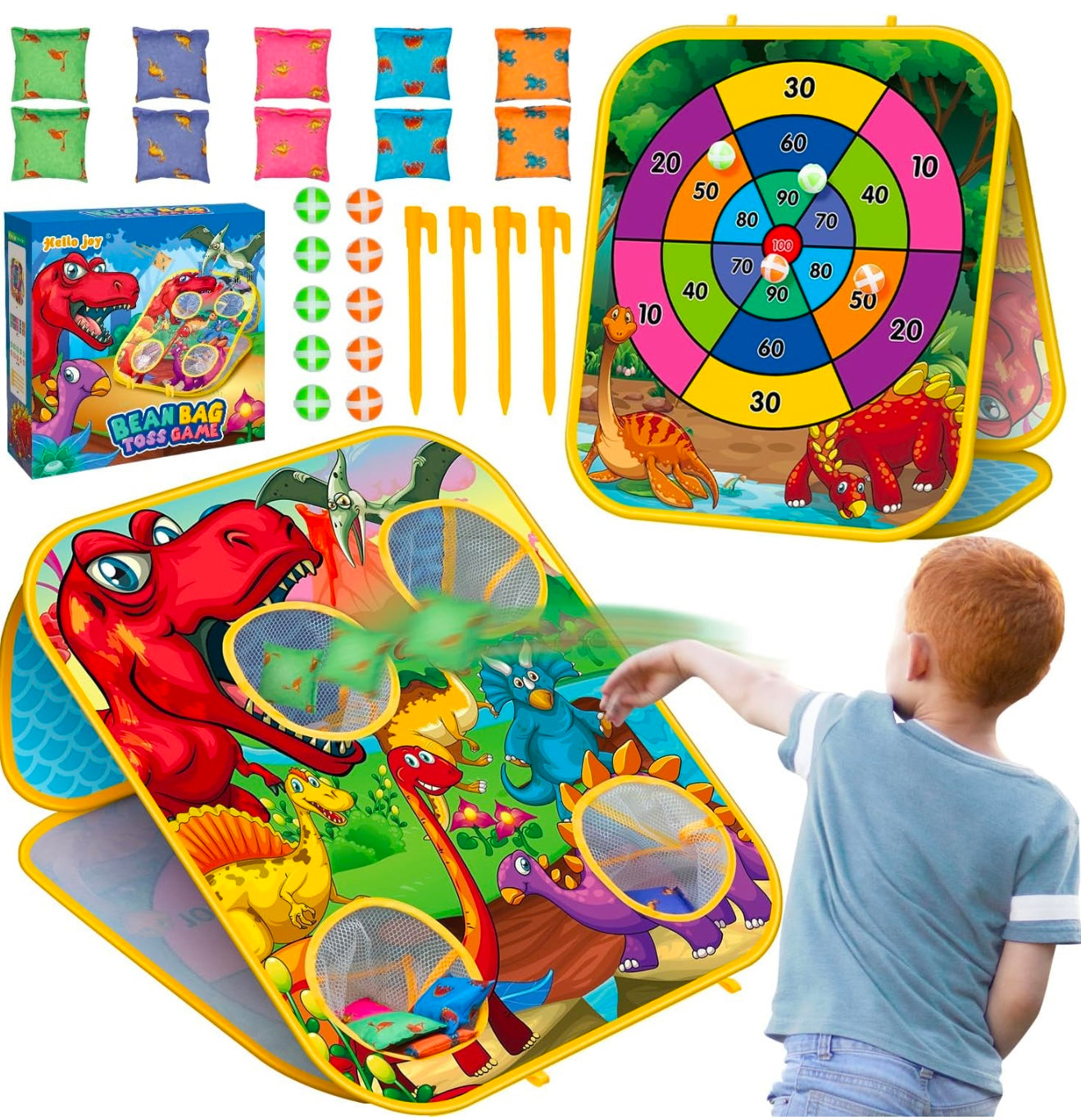 HelloJoy Juego de lanzamiento de bolsas de frijoles para niños