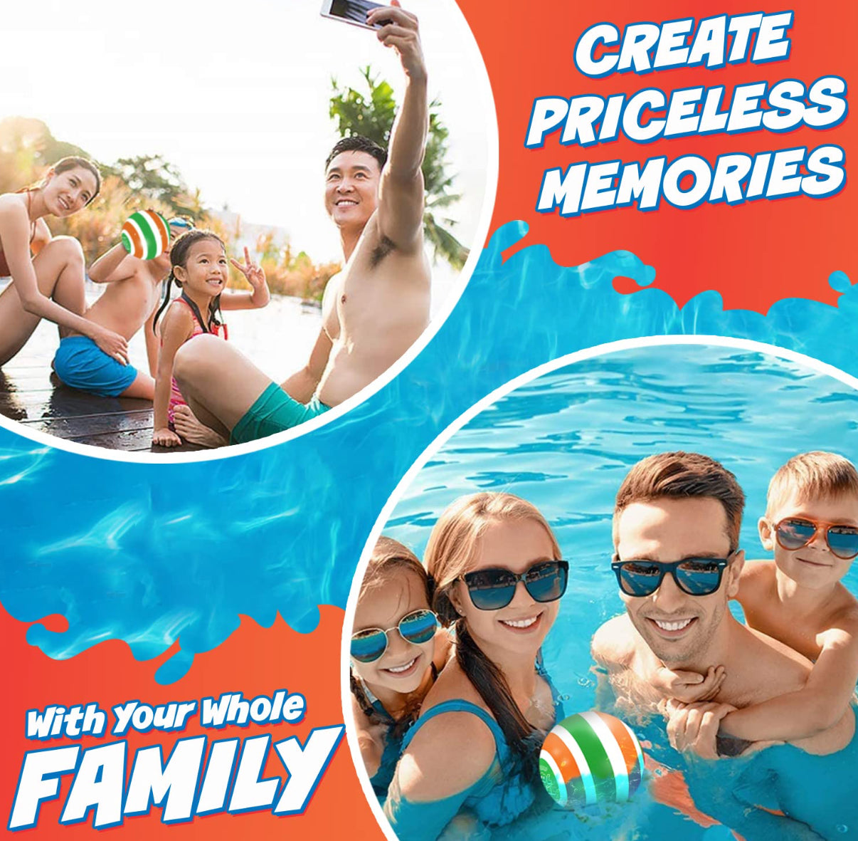 Activ Life Pelota de piscina definitiva, llénala con agua para juegos de piscina subacuática