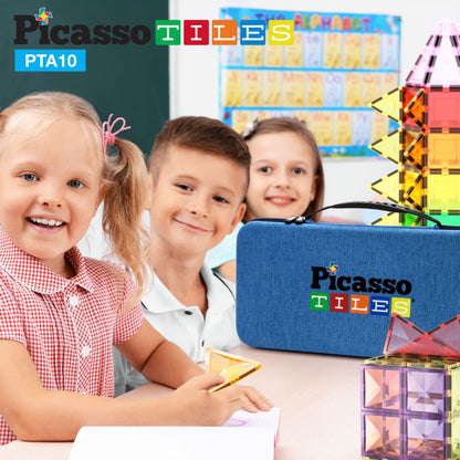 PicassoTiles Estuche magnético de almacenamiento de azulejos de 16.5 x 7.5 x 3.5 pulgadas