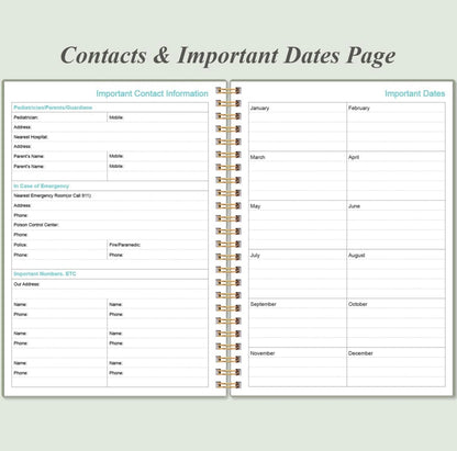 Diario del bebé - Seguimiento del bebé recién nacido, 150 páginas