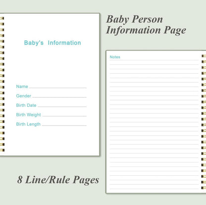 Diario del bebé - Seguimiento del bebé recién nacido, 150 páginas