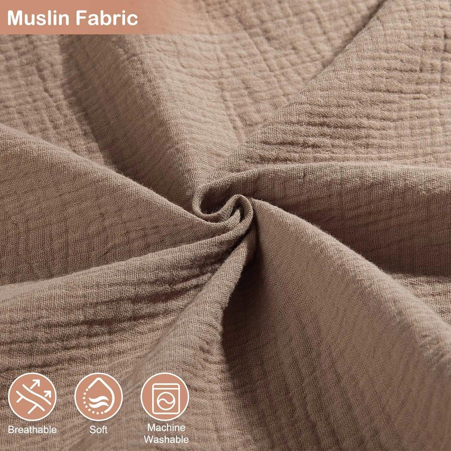 Basumee Juego de 2 fundas de muselina para cambiador, impermeables