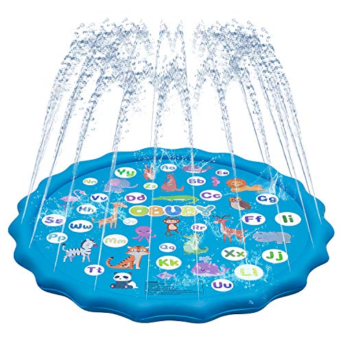 OBUBY Alfombra de juego para niños con aspersor y salpicaduras