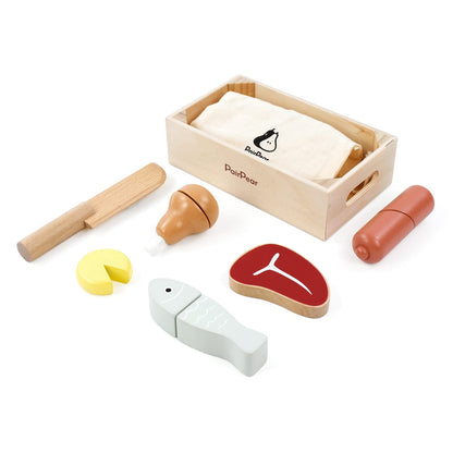 PairPear Juego de Comida de Madera para Cortar Carne