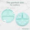 WeeSprout Placas de succión para bebés y niños pequeños, 100% silicona