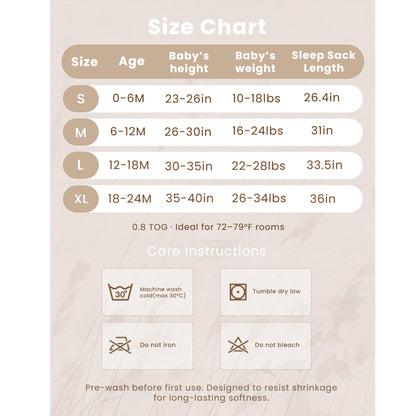 Konssy Saco de dormir de muselina para bebé de 6 a 12 meses, 0.8 TOG, paquete de 2 mantas 100% algodón