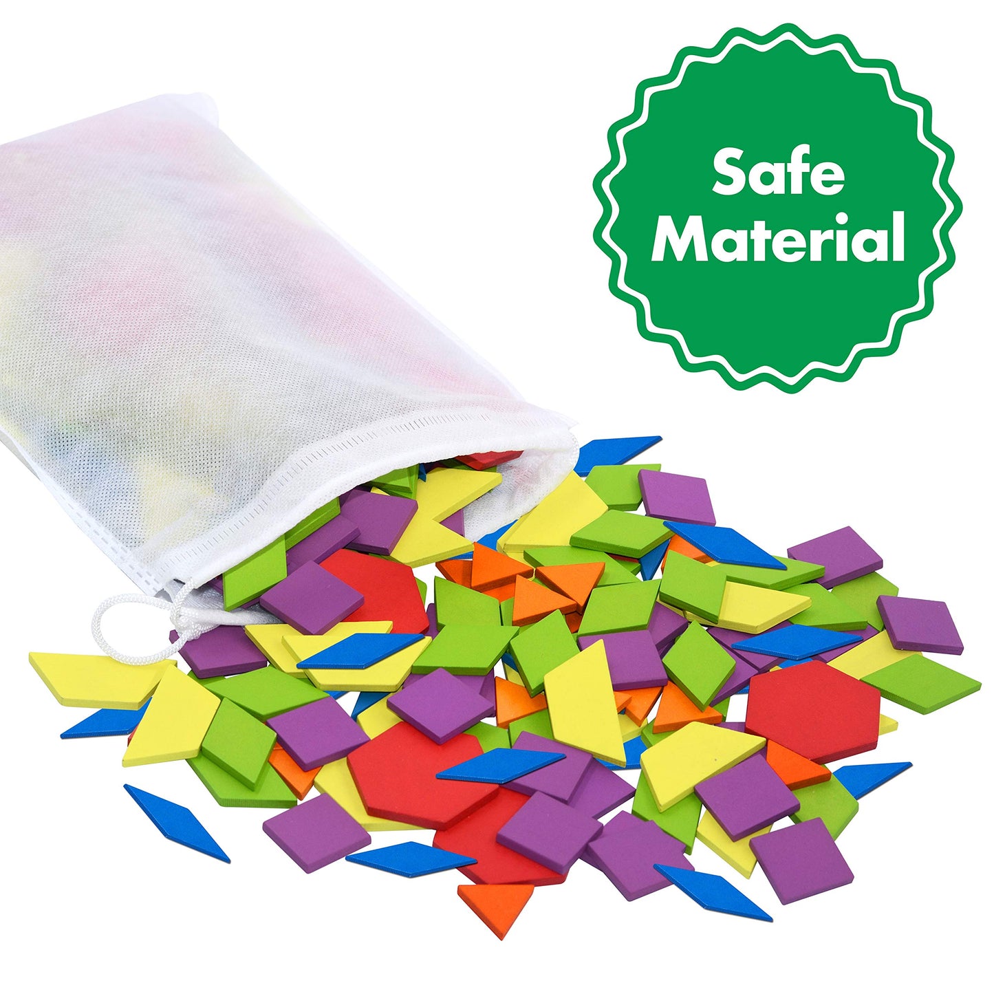 SpriteGru 300 piezas de bloques de madera con patrón para niños con 24 tarjetas de diseño de doble cara