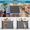 Puerta retráctil de seguridad extra alta de 42 pulgadas para bebés, ajustable de 55 pulgadas de ancho