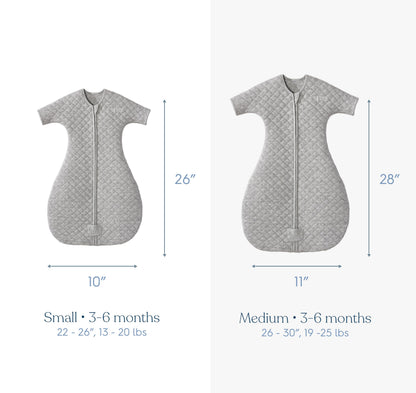 HALO Saco de dormir de fácil transición manta portátil, Gris jaspeado, 3-6 meses