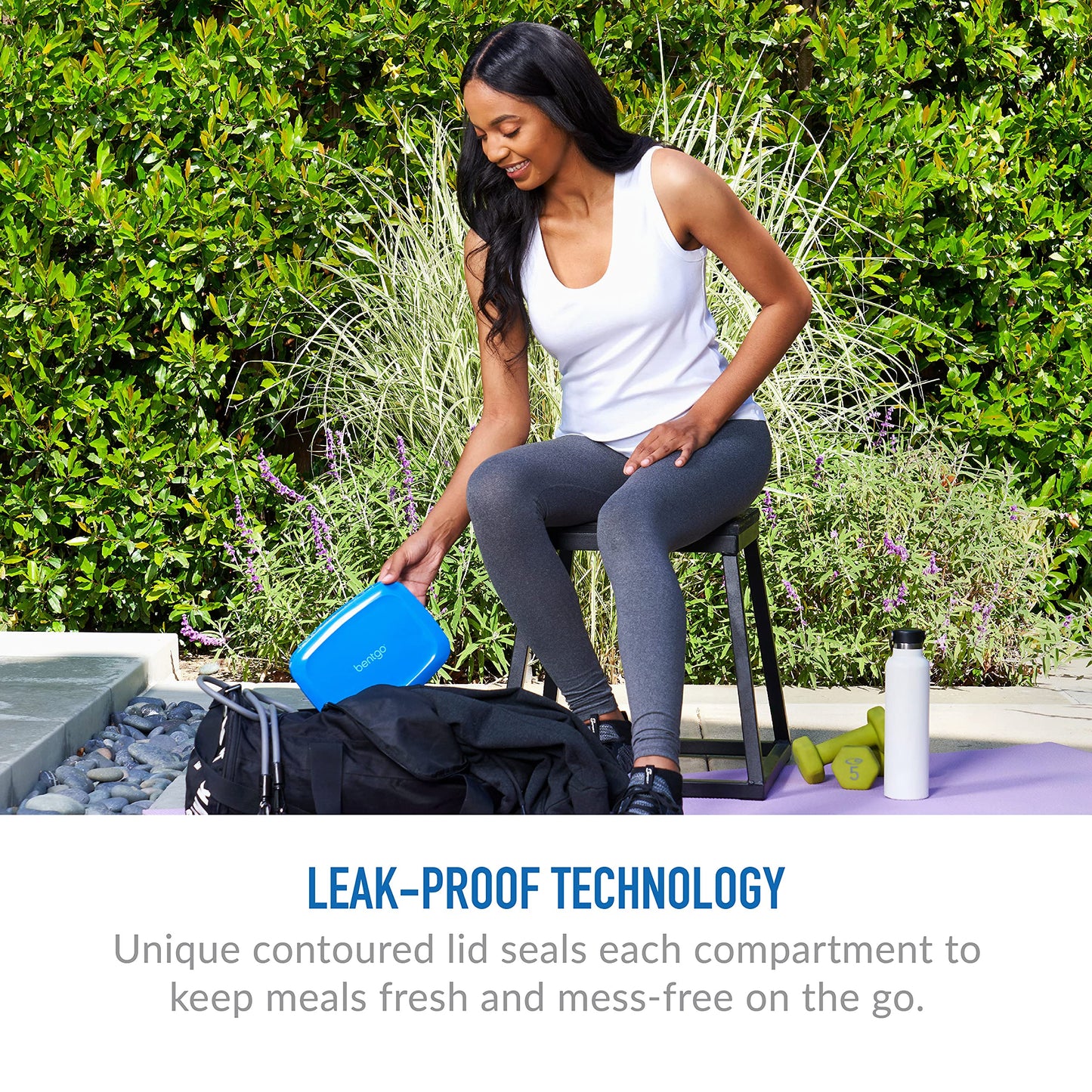 Bentgo Fresh Lonchera versátil, 4 compartimentos estilo bento, divisor extraíble
