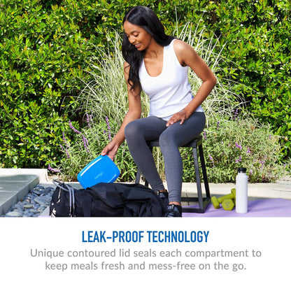 Bentgo Fresh Lonchera versátil, 4 compartimentos estilo bento, divisor extraíble