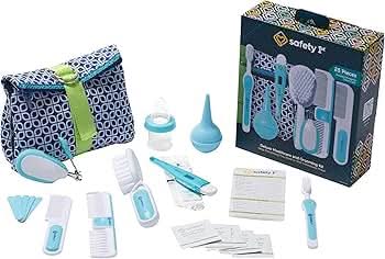 Safety 1st Kit de cuidado de la salud y aseo del bebé de lujo de 25 piezas (azul ártico)