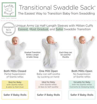 SwaddleDesigns Saco de envolver con brazos arriba, 6-9 meses