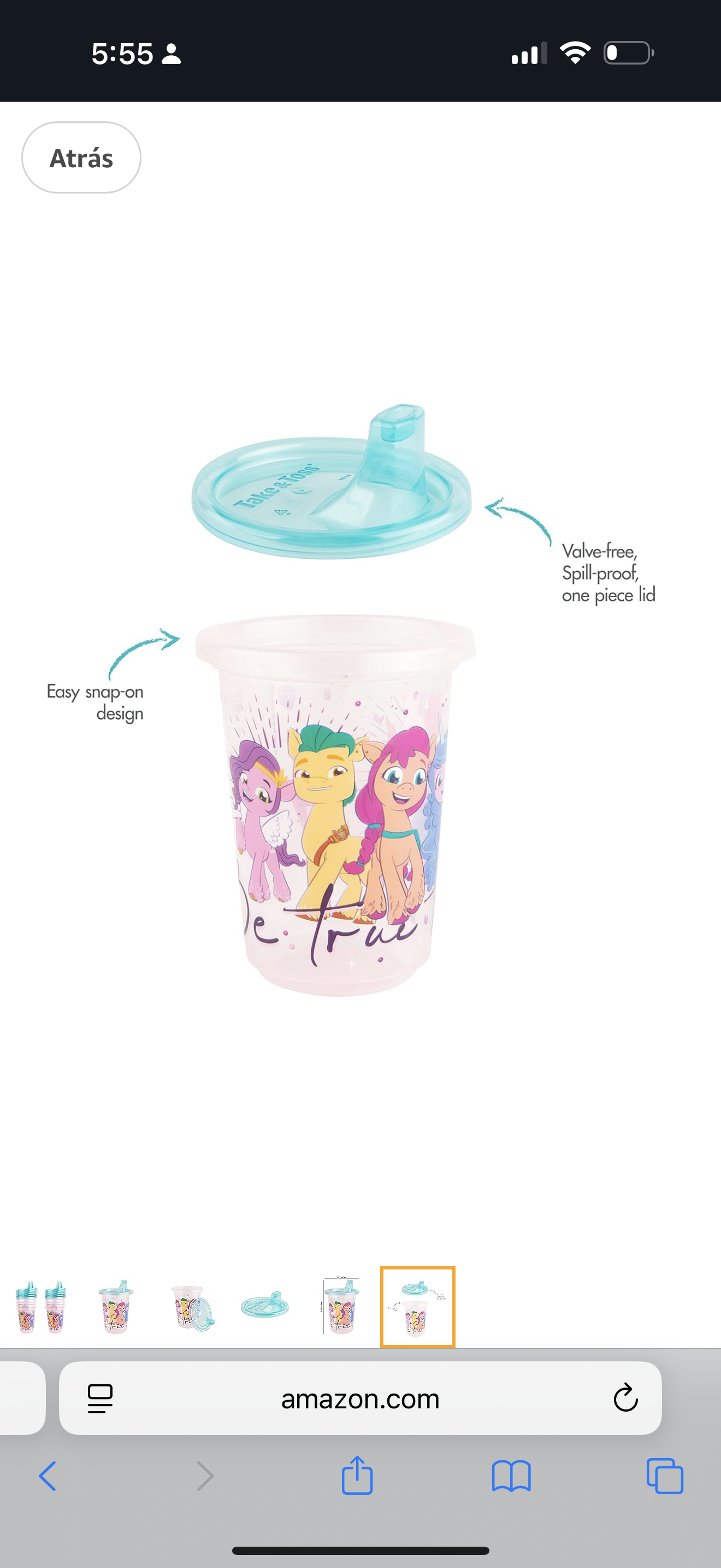 The First Years Take & Toss My Little Pony - 10 Vasos reutilizables para niños