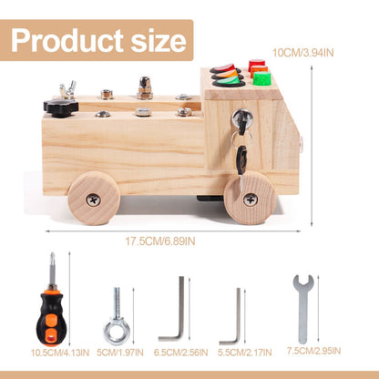Montessori - Juego de tablero de destornillador con interruptor LED, tornillo para automóvil