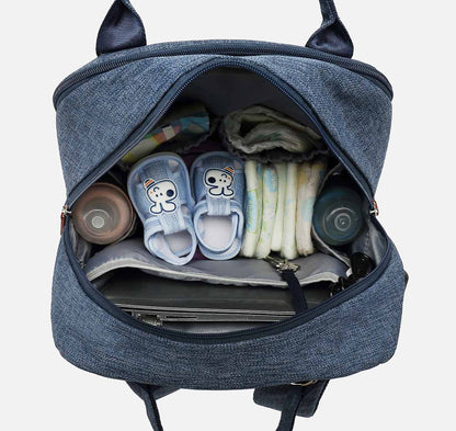 Mochila Pañalera Boston gris
